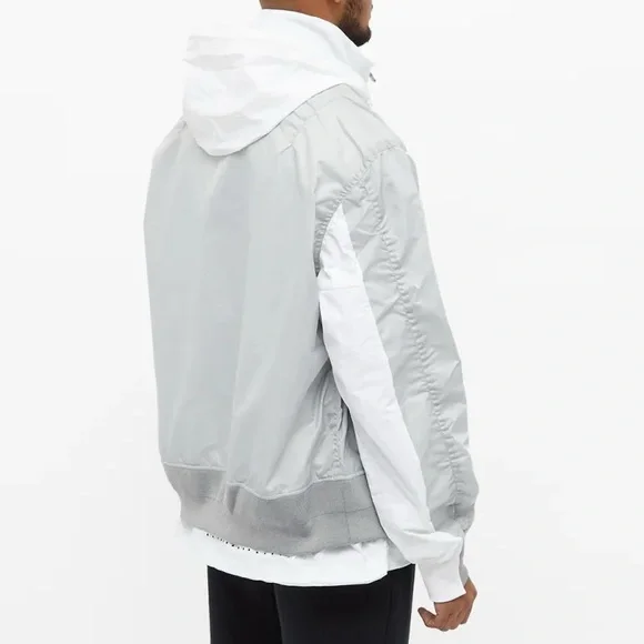 NIKE x SACAI Layered Bomber Jacket CV5732-097 Men's size XL
